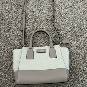 Kate Spade Beige Medium Satchel with Crossbody Strap NWOT Business Casua…